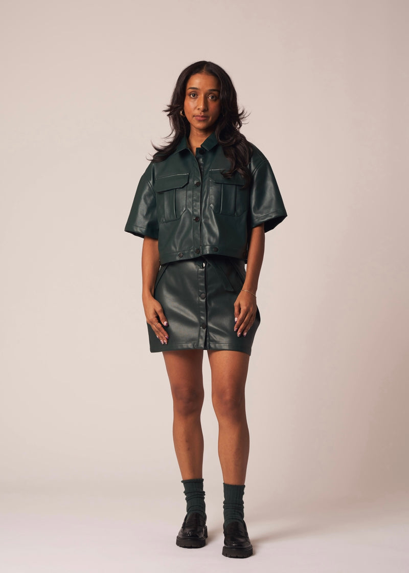 petite leather dresses Leather 4:1 Shirt Dress