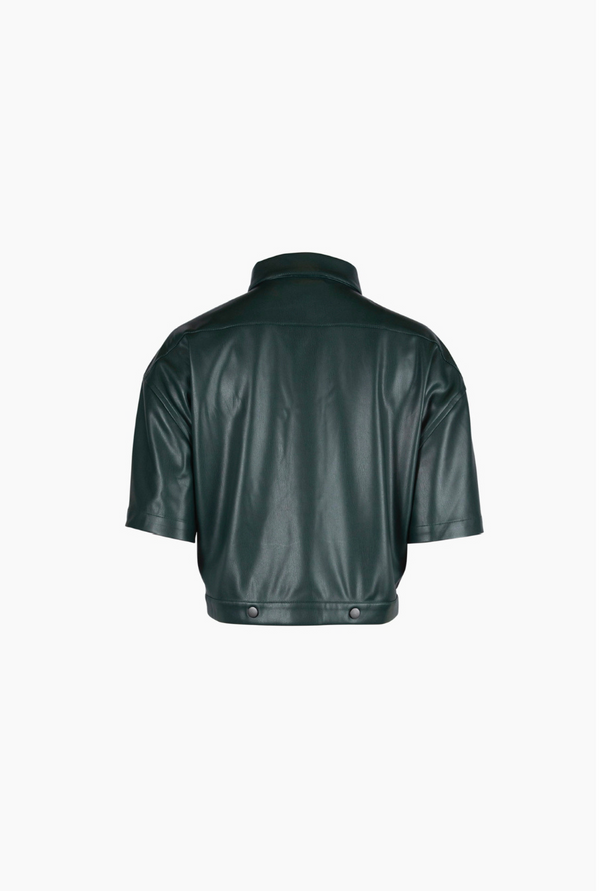 Leather 4:1 Crop Shirt