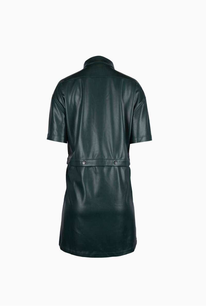 Petite Dress/ Leather 4:1 Shirt Dress M / Sea Moss Green Petite Dress/ Leather 4:1 Shirt Dress M / Sea Moss Green