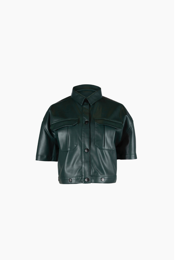 Leather 4:1 Crop Shirt